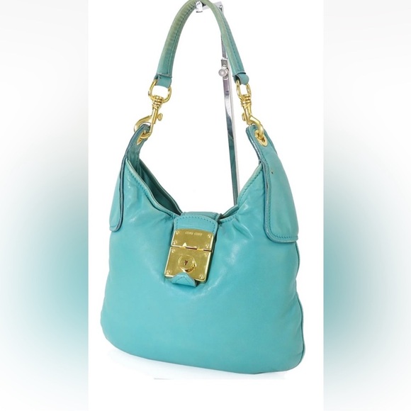 Miu Miu Handbags - MIU MIU leather tote shoulder bag GUC